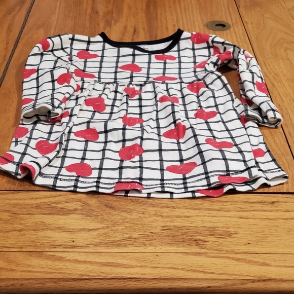 Long Sleeve Dress With Hearts 3T by Touched by Nature 100% Organic Cotton - Picture 4 of 12